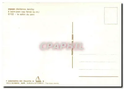 Salon w parku — Rezydencja Delcloy — Saint-Jean-Cap-Ferrat — Rewers