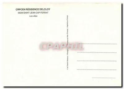 Rezydencja Delcloy — Saint-Jean-Cap-Ferrat — CRPCEN RÉSIDENCE DELCLOY — Rewers