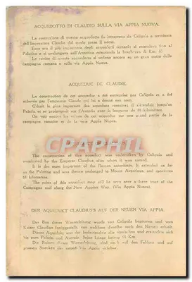Roma — Acquedotto di Claudio sulla Via Appia Nuova — Stab. Grafico Cesare Capitello-Milano, n° 6-1883 — Rewers