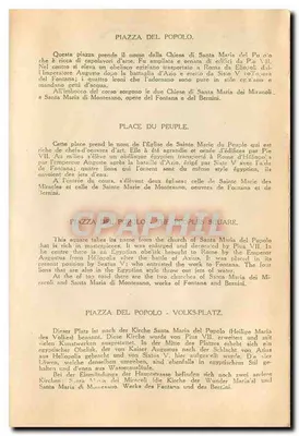 Roma — Piazza del Popolo — editor não visível — Verso