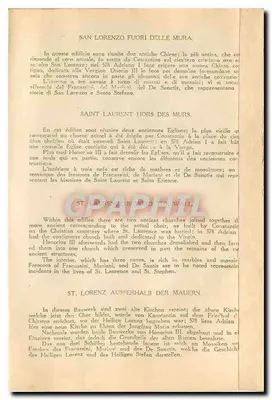 Rzym — S. Lorenzo fuori le Mura — wydawca nieznany, numer seryjny nie widoczny — Rewers