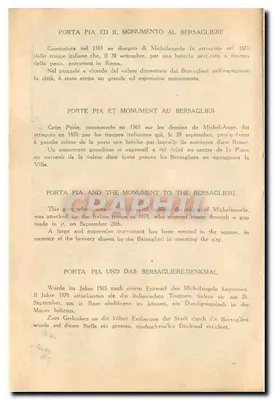 Rzym — Porta Pia i pomnik Bersaglierów — Rewers