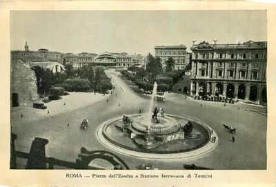 Roma — Piazza dell'Esedra e Estação Ferroviária de Termini — Rock e Cifariello