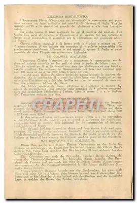 Roma — Coliseu Restaurado — Verso