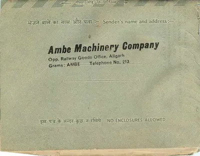 Lalla Ganeshi Lal Gaidder — Mahojan, Kirpal Nagar — Ambe Machinery Company, Aligarh — Rewers