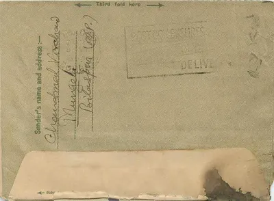 Carta interna indiana — Bombay — editor não visível — Verso