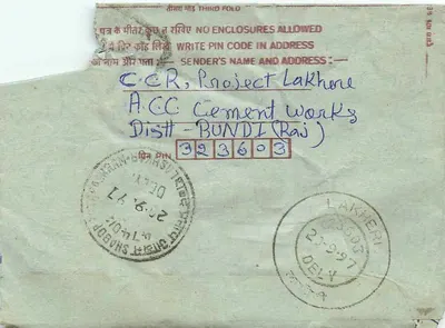 Tarjeta postal interior india — Bundi — editor no visible — Reverso
