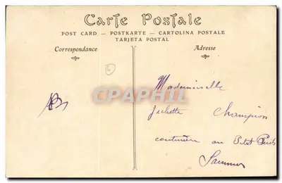 Saumur — A Loire e os Coteaux — CTA Postes 47 — Verso
