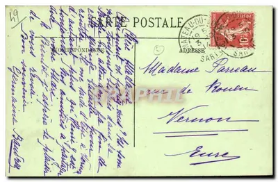 Saumur (M.-et-L.) — Ogólny widok na dzielnicę mostów, widok wykonany z Coteau — n°83 — Rewers