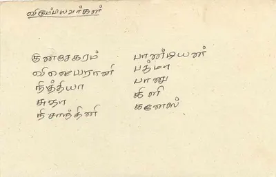 Agrapatna — Sri Lanka — Cartão Postal — Verso