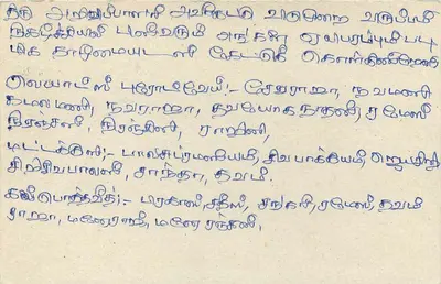 Sri Lanka — cartolina con testo in tamil — editore Sri Lanka Post — Verso