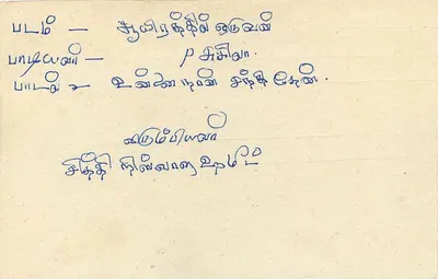 Carte postale Sri Lanka — texte en tamoul — timbre 75 cents avec lion — Verso