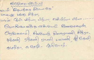 Sri Lanka — cartão postal com selo e texto em tâmil — editor desconhecido — Verso