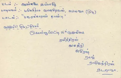 Sri Lanka — tarjeta postal con sello de 75 centavos — texto en tamil — Reverso