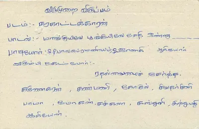 Sri Lanka — carta postal com selo e escrita em tâmil — Verso