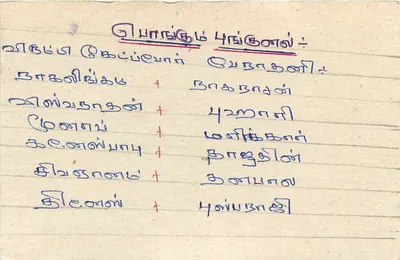 Sri Lanka — tarjeta postal con sello de 75 centavos y texto en tamil — editor no visible — Reverso