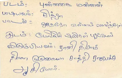Sri Lanka — antieke ansichtkaart met postzegel en schrijving in tamil — uitgever Sri Lanka Post — Achterkant