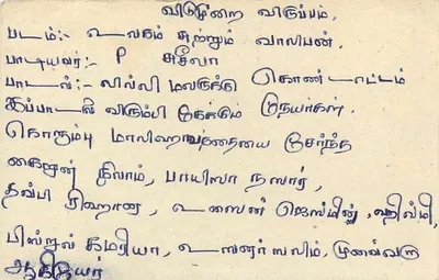 Sri Lanka — cartolina postale con testo in tamil — editore Sri Lanka — Verso