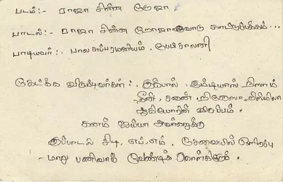 Sri Lanka — carte postale avec timbre et texte en tamoul — Verso