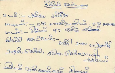 Sri Lanka — carte postale avec timbre de 75 cents et texte en tamoul — éditeur Sri Lanka Post — Verso