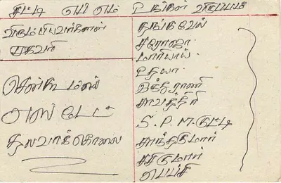 Sri Lanka — carte postale avec timbre et cachet postal — éditeur inconnu — Verso