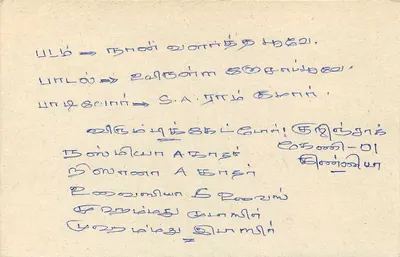 Carta postal do Sri Lanka — texto em tâmil — destinada a Colombo — Verso