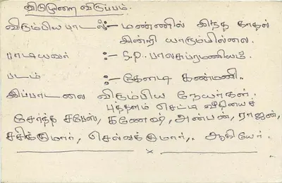 Tarjeta postal del Sri Lanka — texto en tamil — editor Sri Lanka Post — Reverso