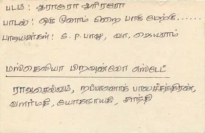 Ligrapata — Sri Lanka — Tarjeta postal — Reverso