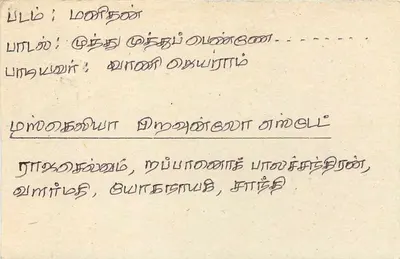 Carta postal Sri Lanka — editor desconhecido, número de série não visível — Verso