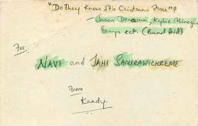 Carta postal Sri Lanka — 'Listeners Requests' — editor Sri Lanka — Verso