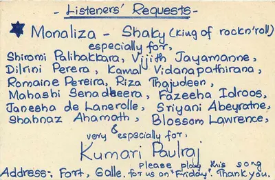 Carta postal do Sri Lanka — 1991 — editor Sri Lanka Post — Verso