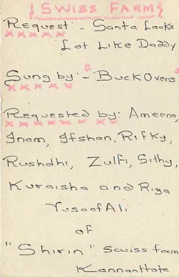 Carta postal Sri Lanka — solicitação de serviços de rádio S.T.B.C. — editor desconhecido — Verso