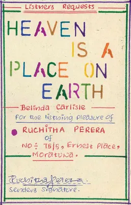 Heaven Is a Place on Earth — Belinda Carlisle — Sri Lanka Broadcasting Corporation — Verso