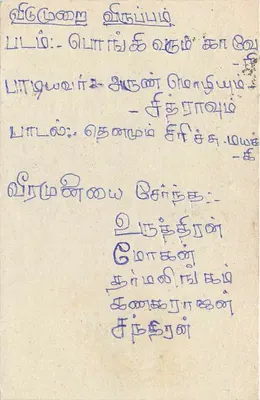 Cartolina postale Sri Lanka — testo in tamil — timbro 75 centesimi — Verso