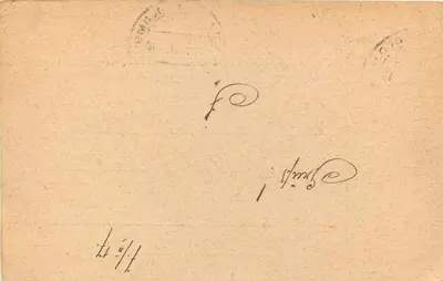 Carta postal de campo — Olomouc, 7 de novembro de 1917 — Feldpost 431 — Verso