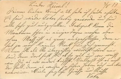 Carta postal de Feldpost — Feldpostkorespondenzkarte — Odesa, 4.V.17 — Verso