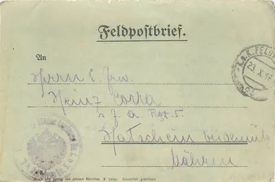 Feldpostbrief — Feldpost — editor Johann Künstner, B. Leipa, n°8