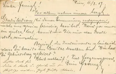 Tábori-Levelezőlap — Feldpostkarte — Tábor, 11.3.1917 — Feldpost Nr. 431 — Verso