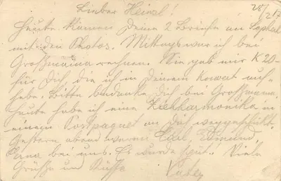 Feldpostkorrespondenzkarte — Feldpost 131, Odesa — wydawca nieodczytelny — Rewers