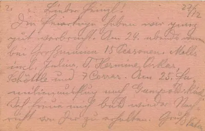 Tábori-Levelezőlap — Feldpostkarte — editor desconhecido, número de série não visível — Verso