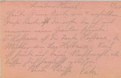 Carta postal militar húngara — Feldpostkarte — editor desconhecido, número de série não visível — Verso