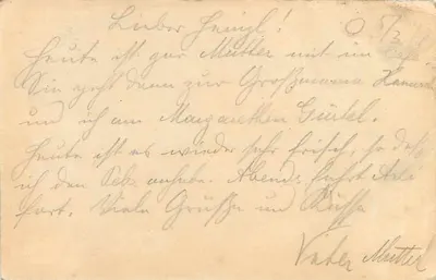 Carta postal de Feldpost — Viena, 5.1.17 — destinada a Odesa — Verso