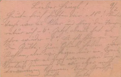 Tábori-Levelezőlap — Feldpostkarte — Wien 10.11.17 IK-4e — Verso