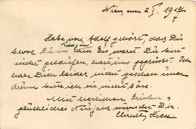 Viena — Feldpost 431 — carta postal de guerra — Verso