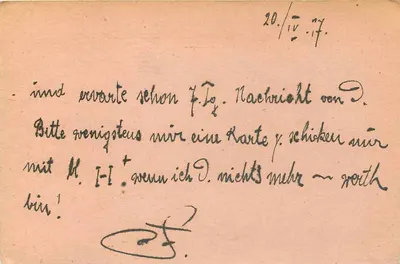 Corrispondenza militare — Feldpost — Clomouc, 21 aprile 1917 — Feldpost 431 — Verso