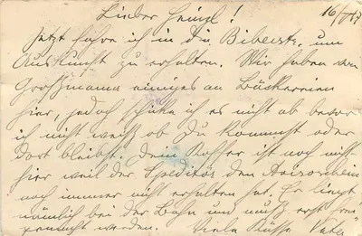 Karta pocztowa Feldpost — Feldpostkorrespondenzkarte — wysłana z Wiednia w 1917 roku — Rewers