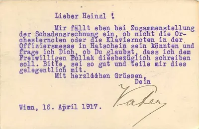 Cartolina postale di Feldpost 431 — Corrispondenza militare — editore sconosciuto — Verso