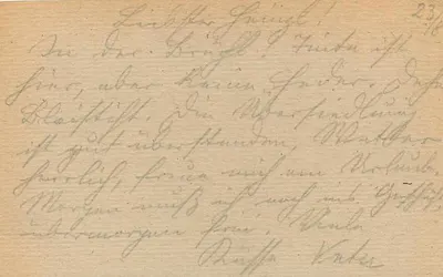 Feldpostkarte — Feldpost Nr. 387 — wydawca nieodczytalny — Rewers