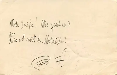 Carta de correspondência militar — Délégation militaire — Feldpost 431, 5.F.Art. Rg. 19 / I. Batt. — Verso