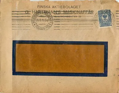 G. Hartmann's Maskinaffär — Helsínquia — Finska Aktiebolaget